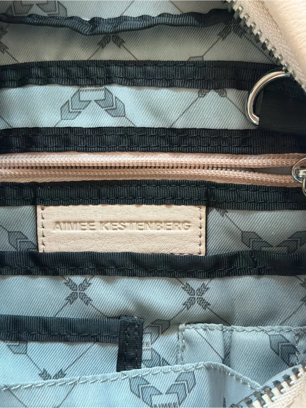 Aimee Kestenberg Blush Leather Backpack with Center Zip